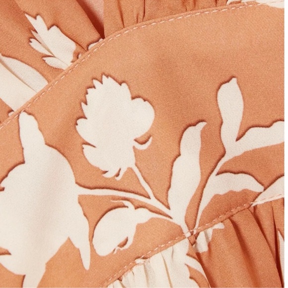 Johanna Ortiz Floral Orange and Cream Maxi Dress - Picture 12 of 12